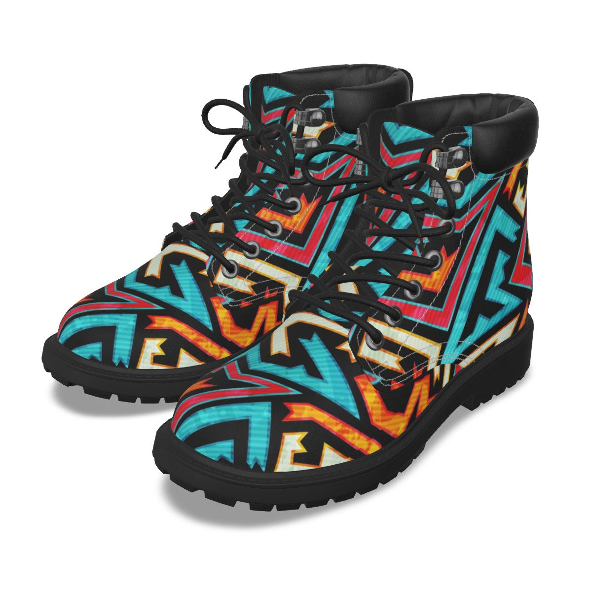 Graffiti Style Men's Short Boots