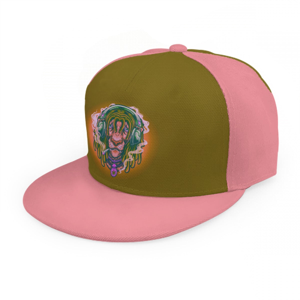 Stoners Only Lion Listening Music Snap Back