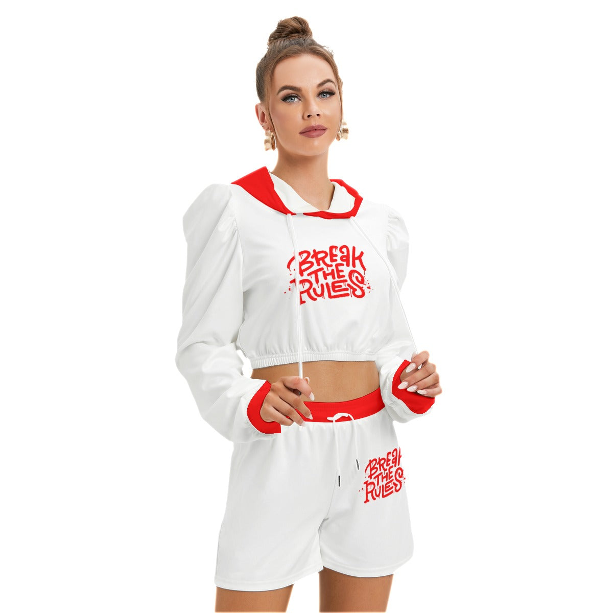 Break The Rules Women's Micro Fleece Hoodie And Shorts Set