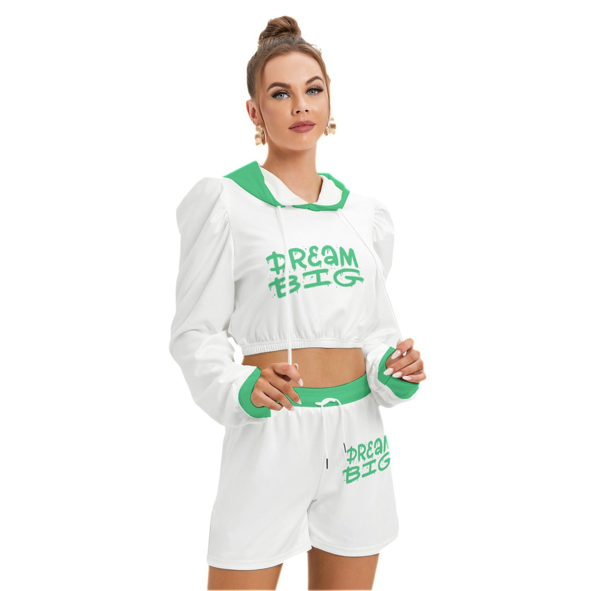 Dream Big Women's Micro Fleece Hoodie And Shorts Set