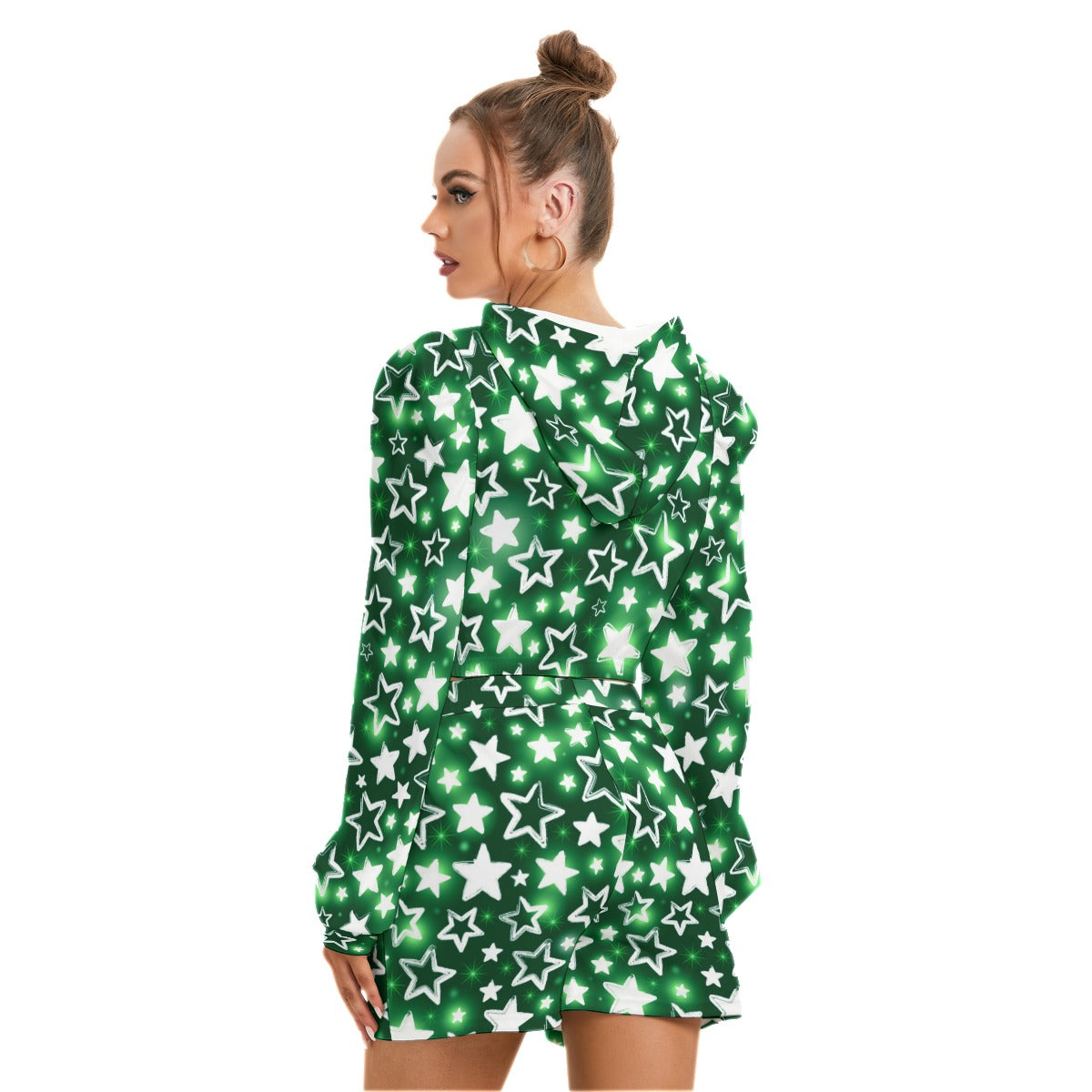 Shining Starts Women's Micro Fleece Hoodie And Shorts Set