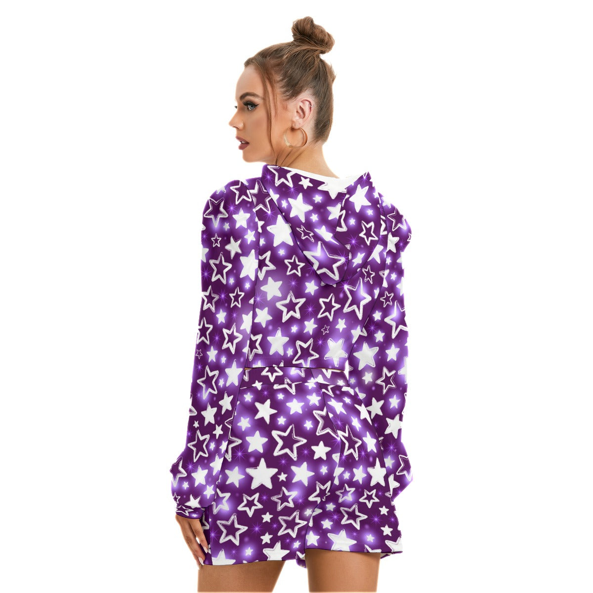 Shining Starts Women's Micro Fleece Hoodie And Shorts Set