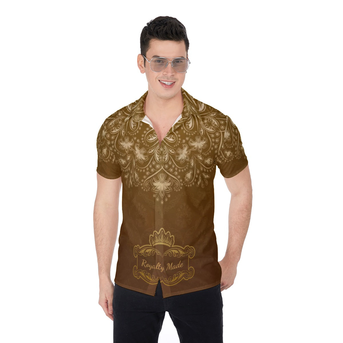 Royalty Made Gold Men's Button Up
