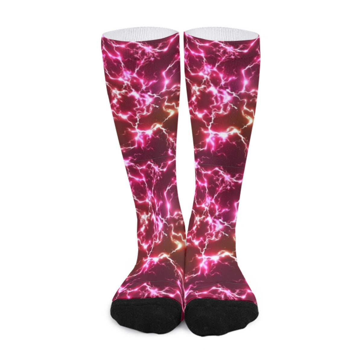 Red Lightning Strike Long Socks