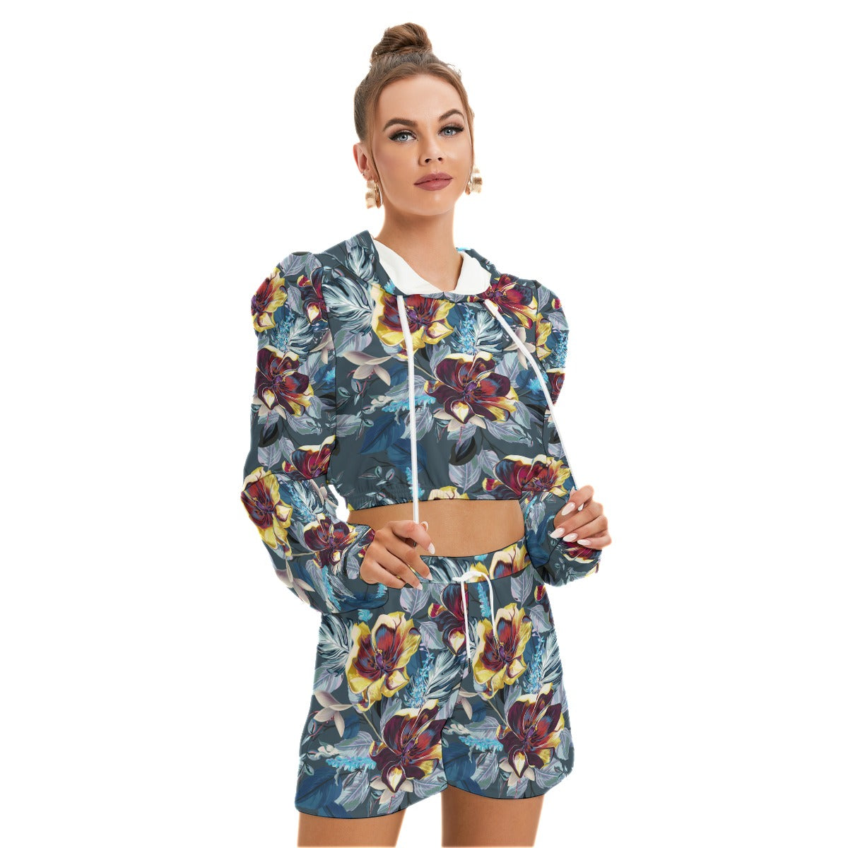 Beautiful Tulips Women's Micro Fleece Hoodie And Shorts Set