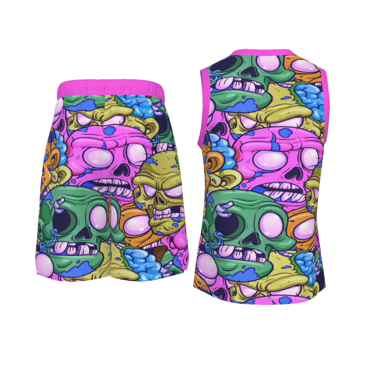 Men's Zombies V Neck Basketball Suit