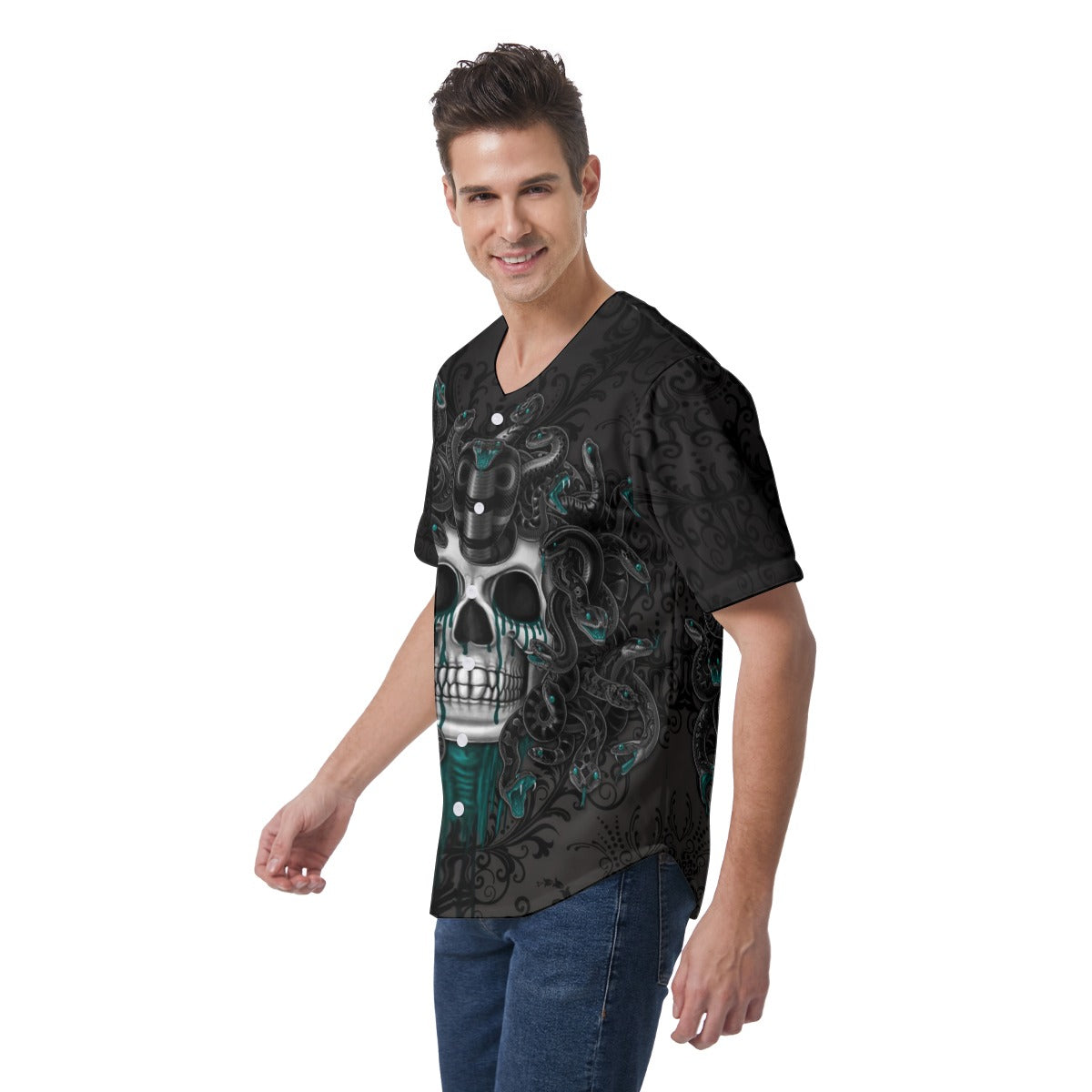 Men's Medusa Short Sleeve Baseball Jersey