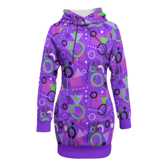 Retro Vibes Women's Pullover Hoodie With Raglan Sleeve