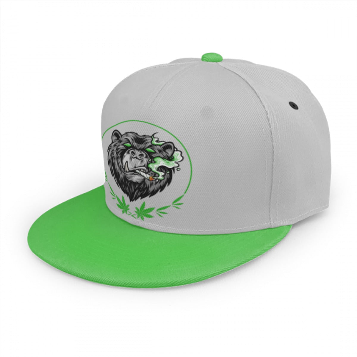 Stoners Only Green & Grey Smoking Bear Snap Back