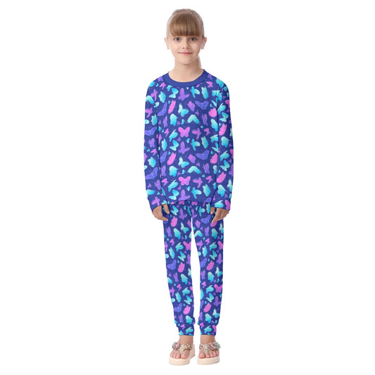 Kid's Colorful Butterflies Pajamas Sets