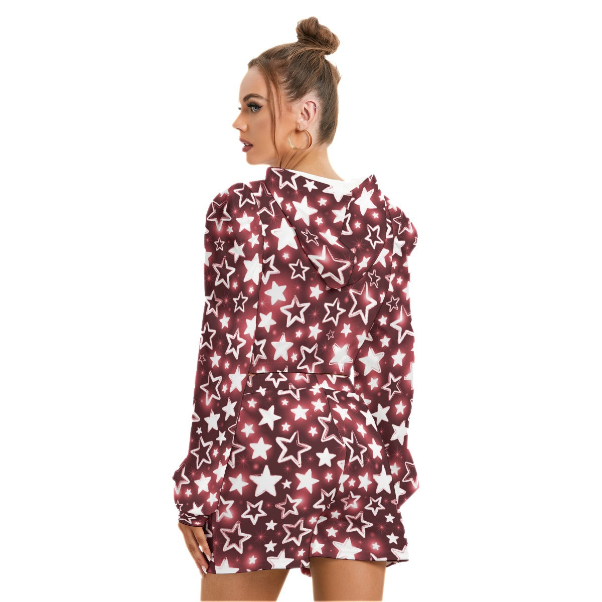 Shining Starts Women's Micro Fleece Hoodie And Shorts Set