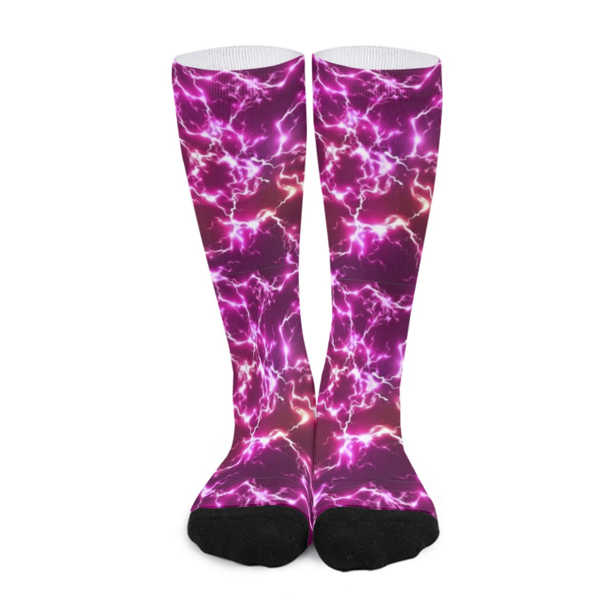 Purple Lightning Strike Long Socks