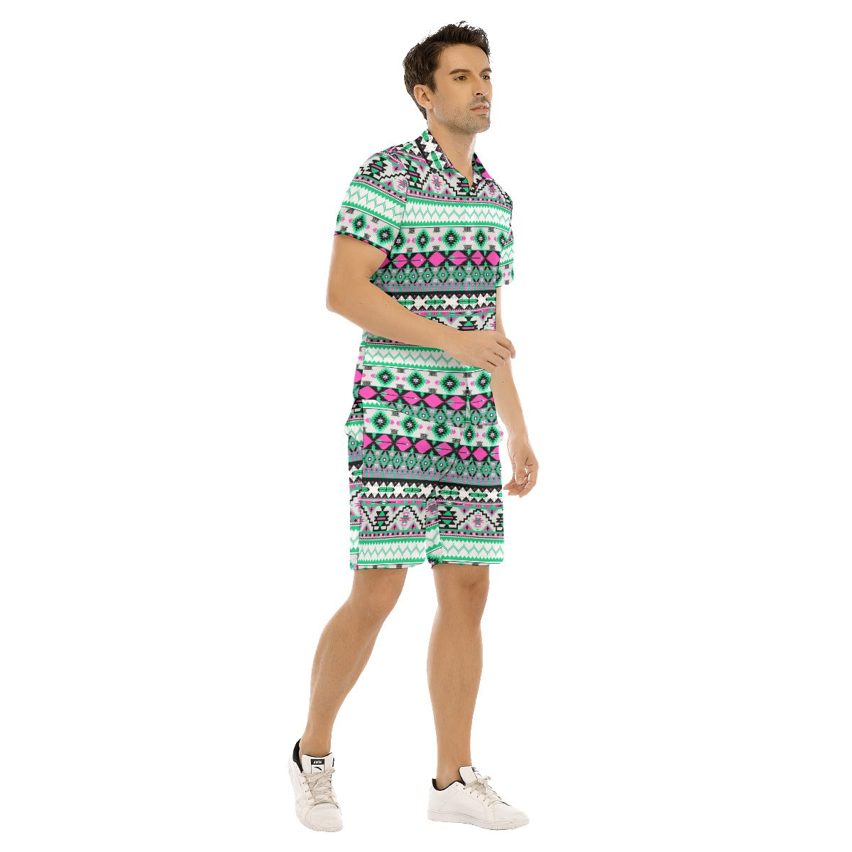 Men's Ethnic Tribal Short Sleeve Shirt Sets