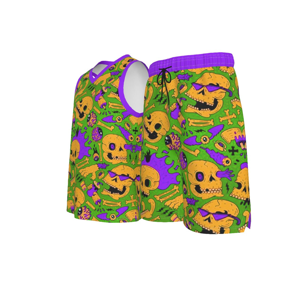 Men's Zombies V Neck Basketball Suit