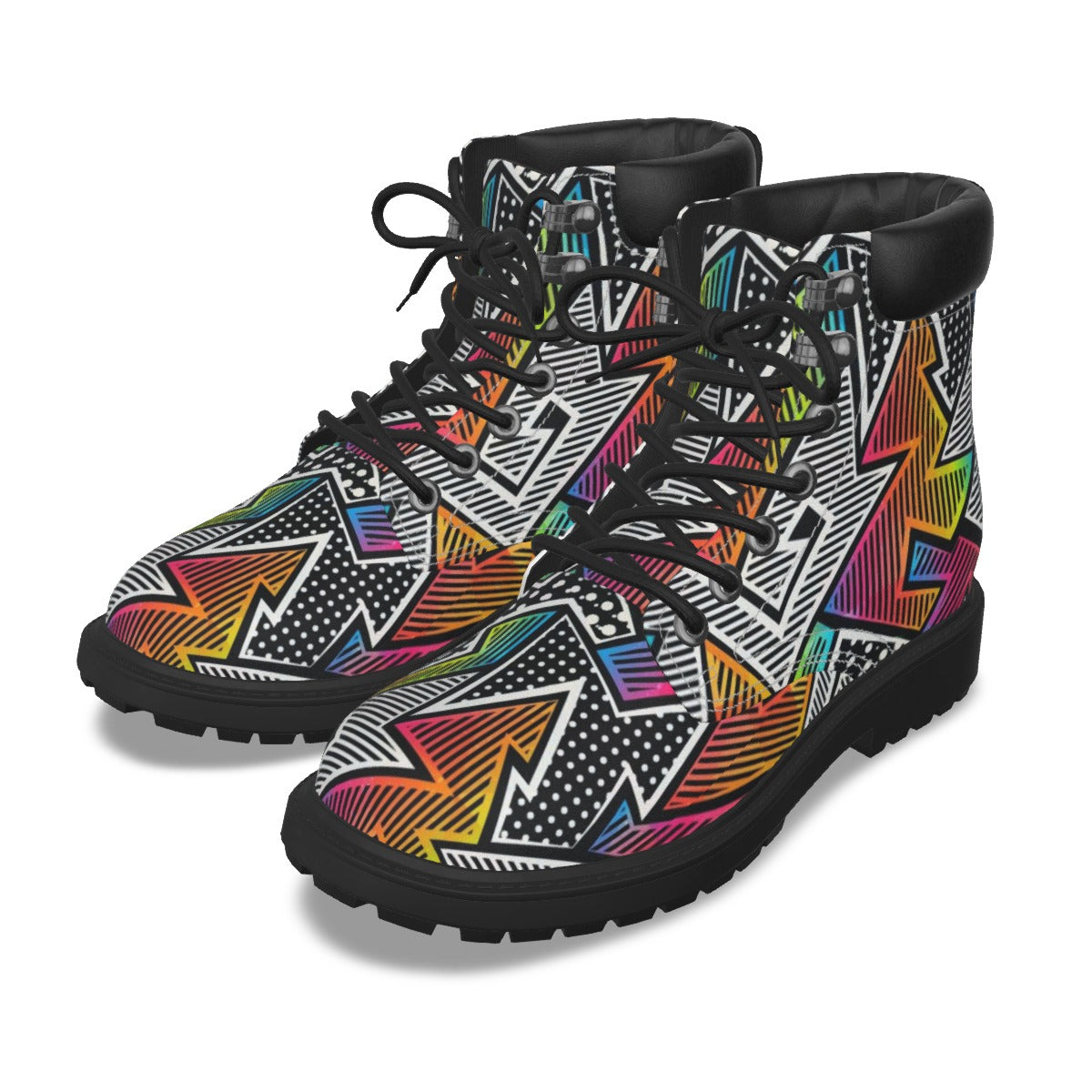 Graffiti Style Men's Short Boots
