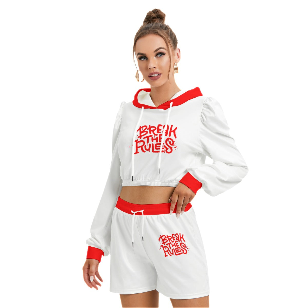 Break The Rules Women's Micro Fleece Hoodie And Shorts Set