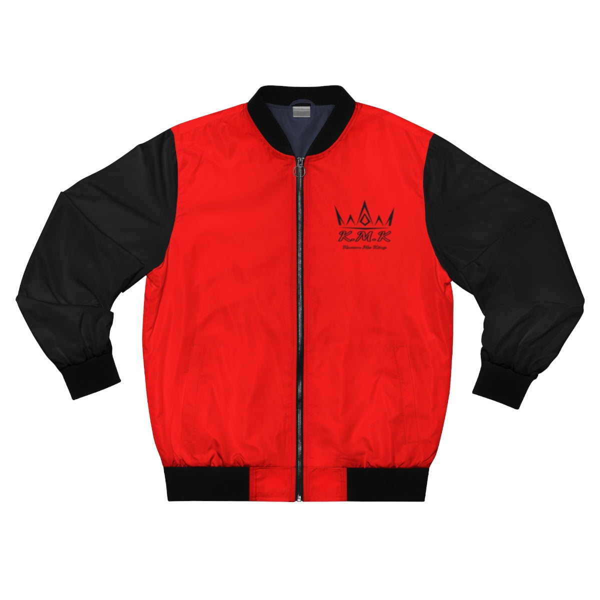 Krown Me King Red & Black Men's Bomber Jacket