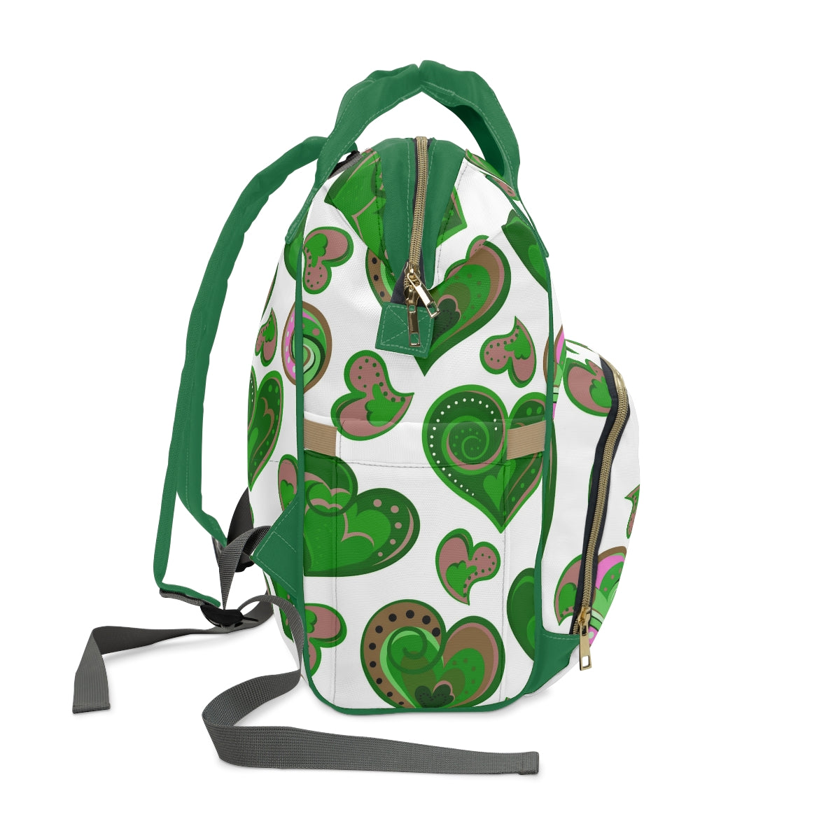 Colorful Doodle Hearts Multifunctional Backpack