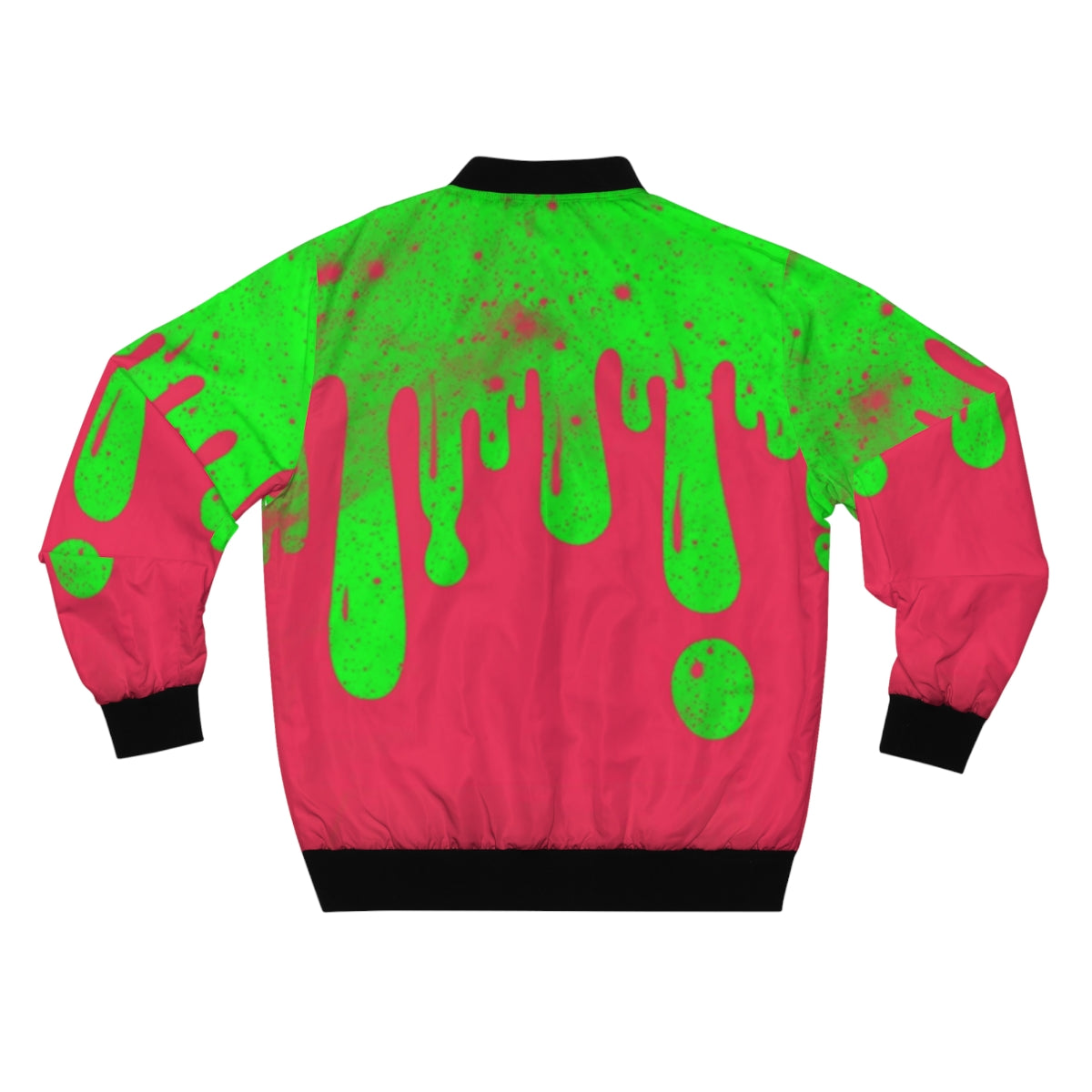 Drippy Green & Pink Bomber Jacket