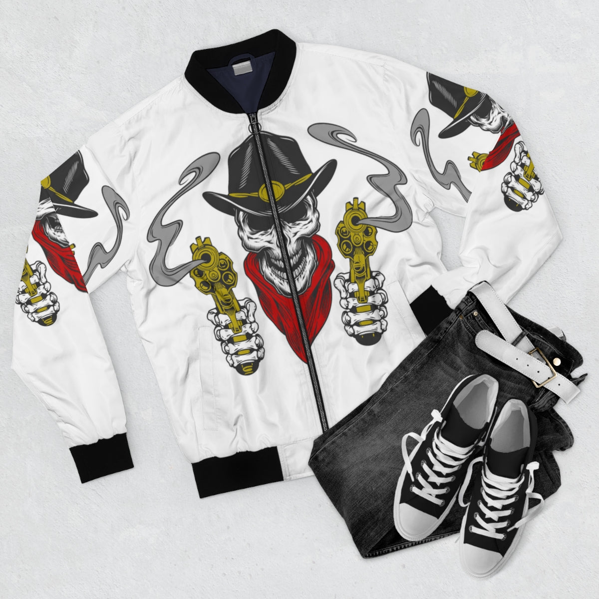 Skull Gang Outlaw Bomber Jacket