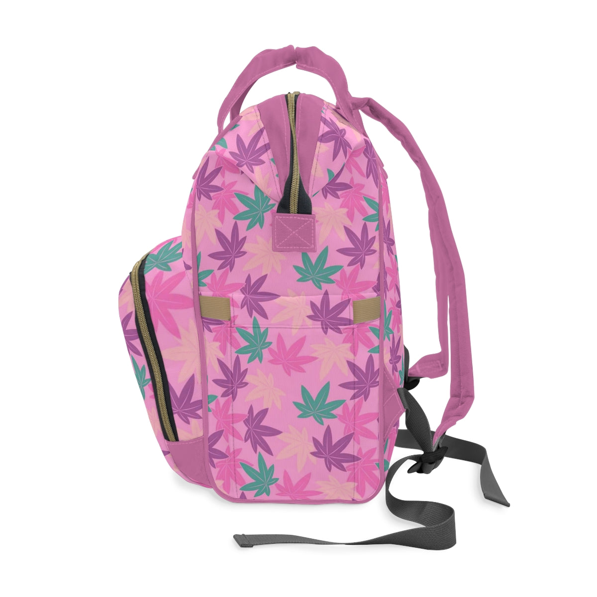 Colorful Pot Leaves Multifunctional Backpack