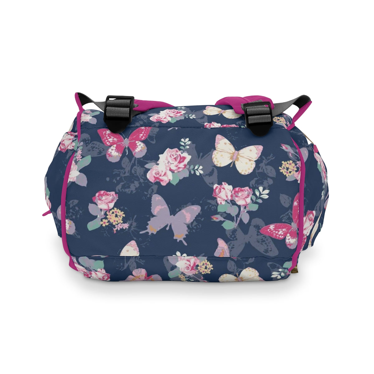 Pink & White Butterflies Multifunctional Backpack