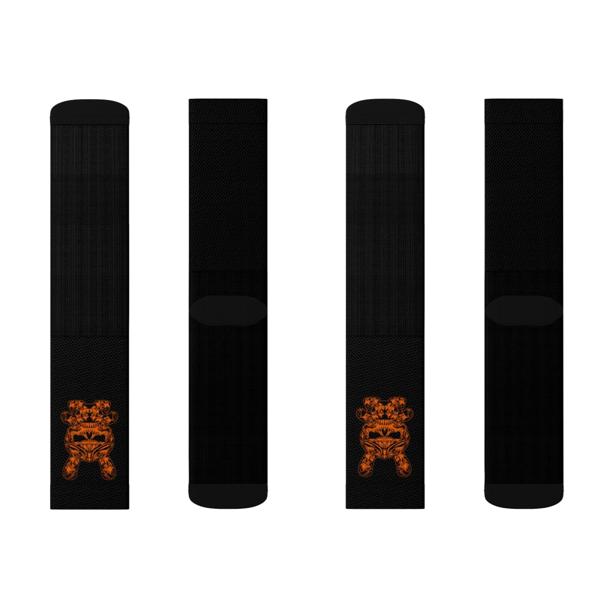 B RABB Black & Orange Crew Socks