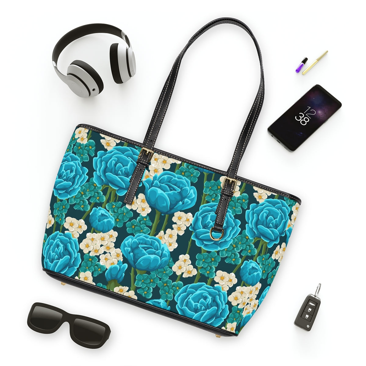 Beautiful Roses PU Leather Shoulder Bag