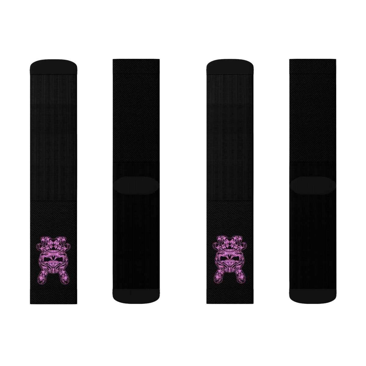 B RABB Black & Pink Crew Socks
