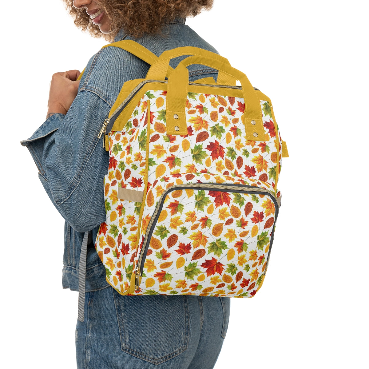 Colorful Autumn Leaves Multifunctional Backpack
