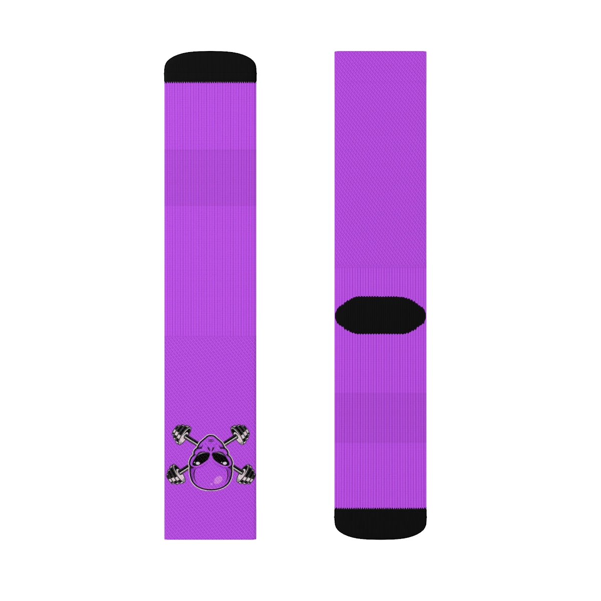 Purple Alien Gym Crew Socks