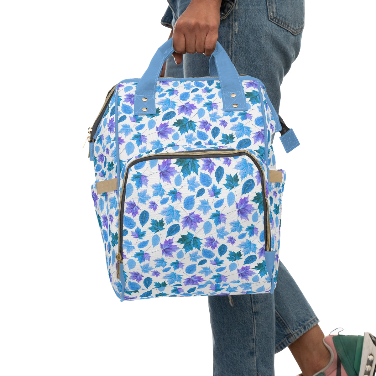 Colorful Autumn Leaves Multifunctional Backpack