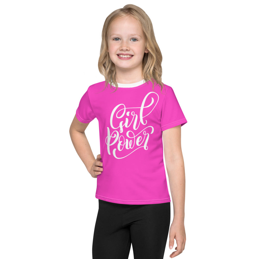 Pink & White Girl Power Kids T-shirt