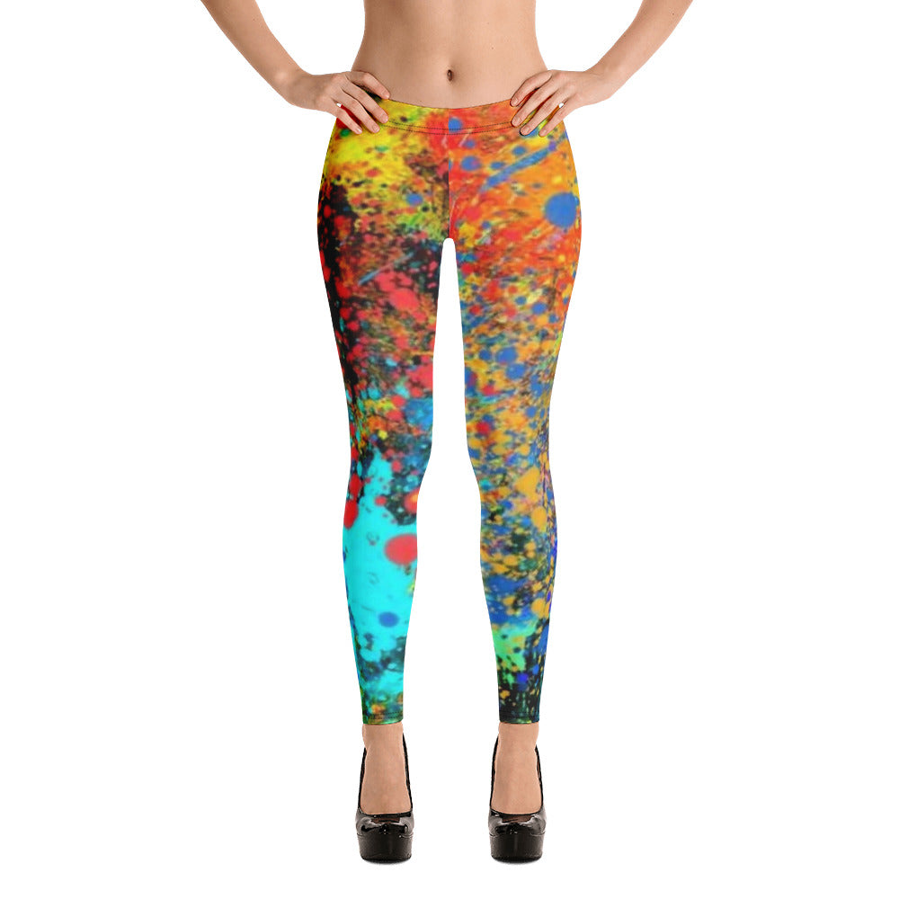 Wet Paint Black Leggings