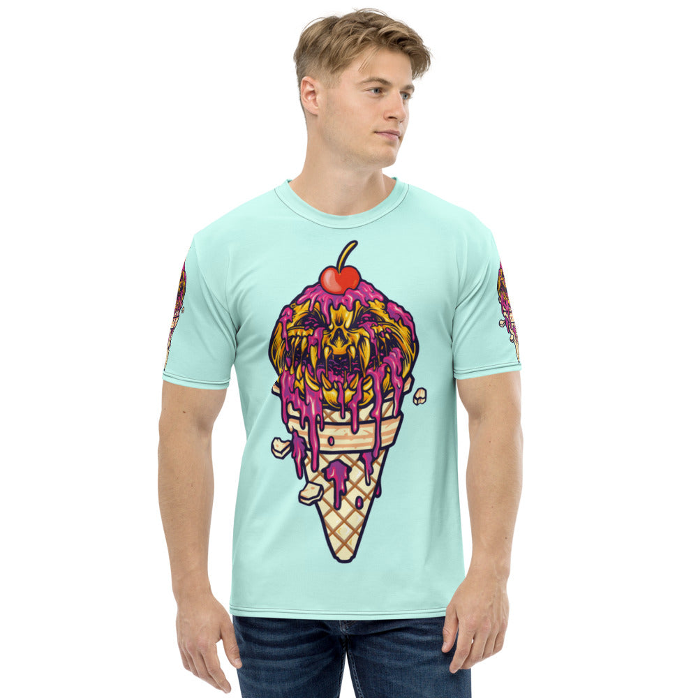 Creepy Monster Ice Cream Cone Men's T-shirt