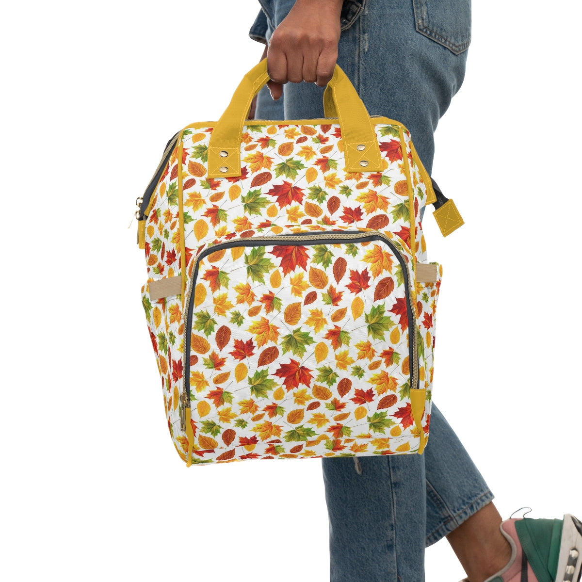 Colorful Autumn Leaves Multifunctional Backpack