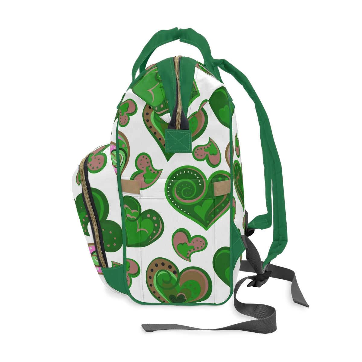 Colorful Doodle Hearts Multifunctional Backpack