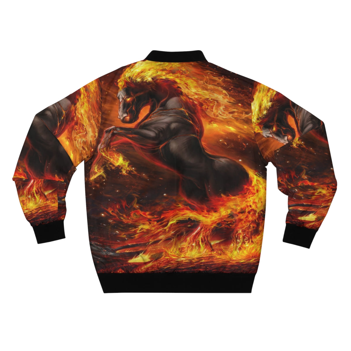 Flaming Horse Bomber Jacket