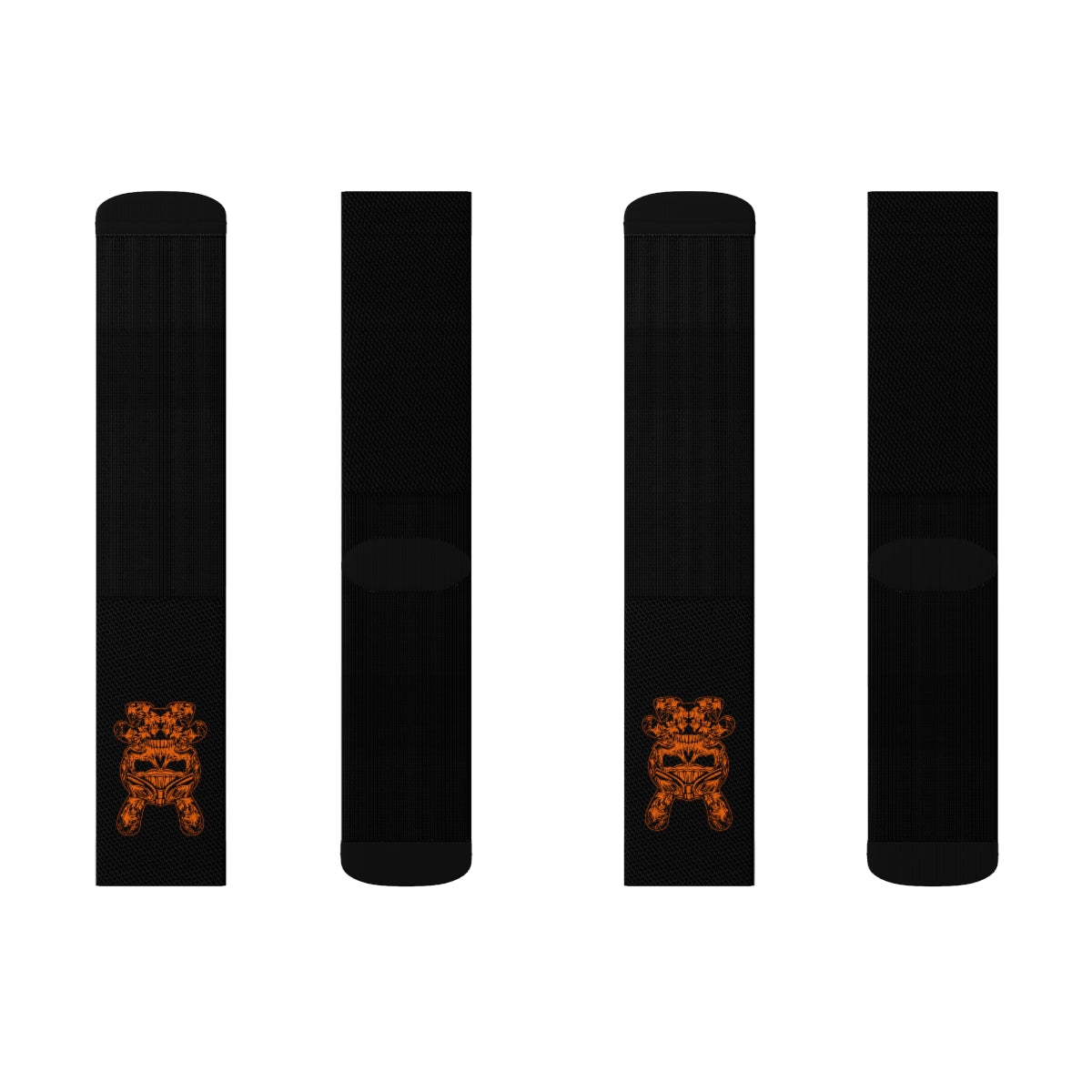 B RABB Black & Orange Crew Socks