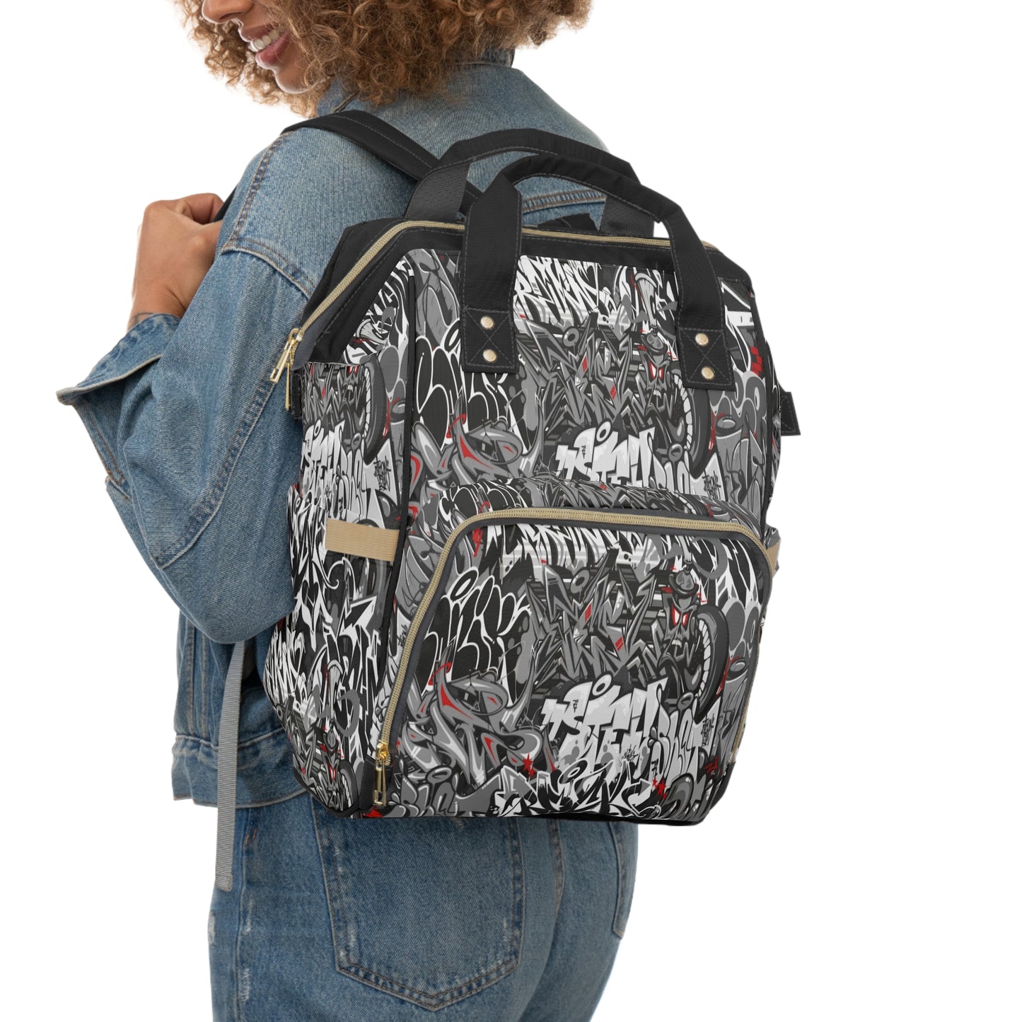 Graffiti Style Multifunctional Backpack