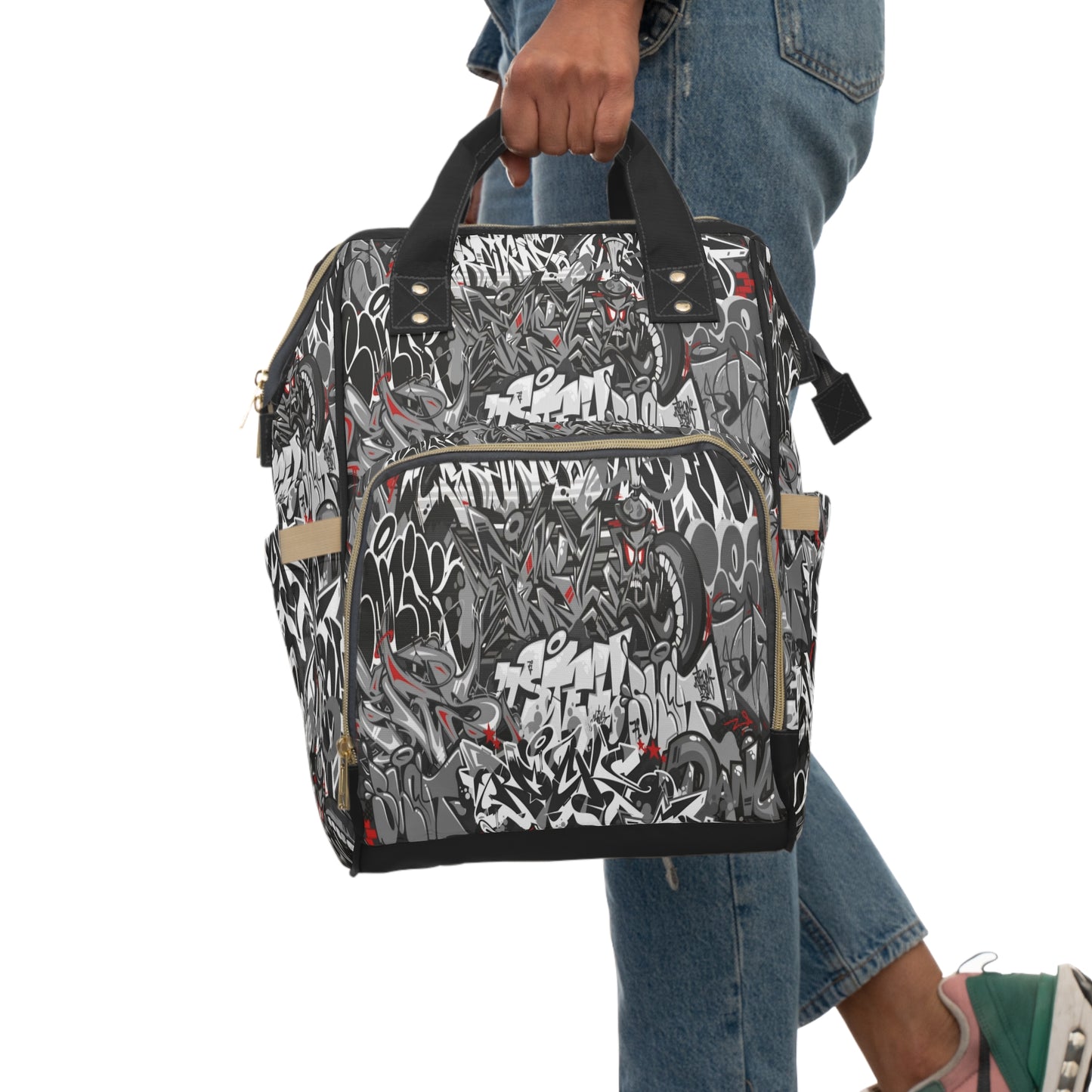 Graffiti Style Multifunctional Backpack