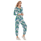 Women's Spring Time Vibes Crop Hoodie Sports Set