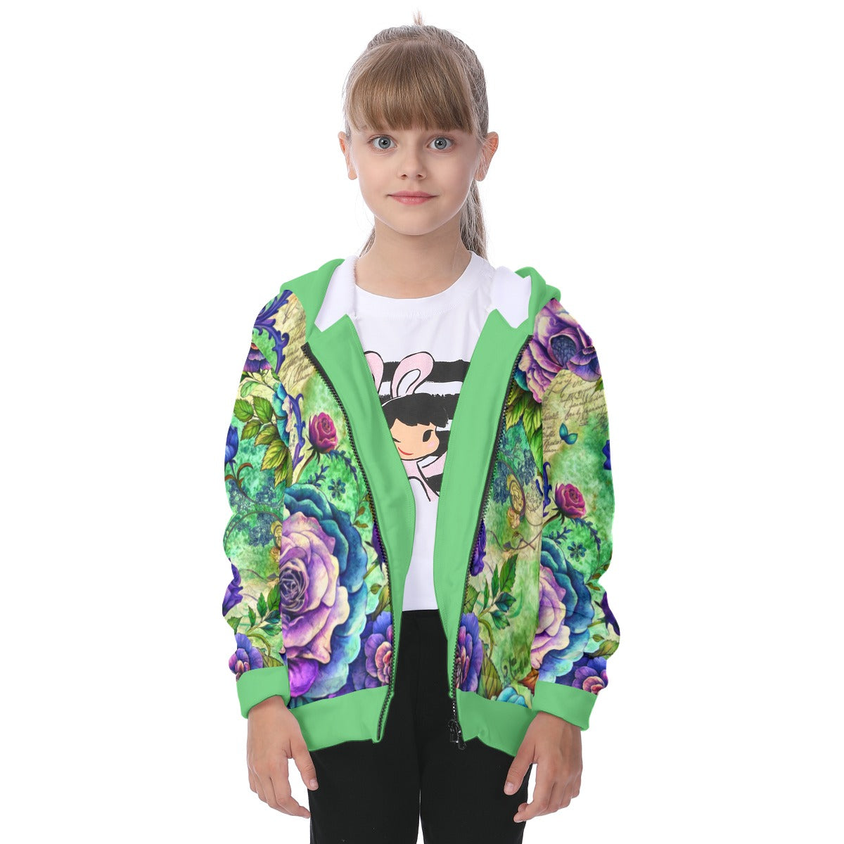 Kid's Forest Memories Heavy Fleece Zip Up Hoodie