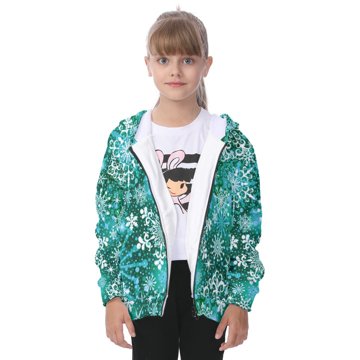 Kid's Winter Wonderland Heavy Fleece Zip Up Hoodie