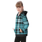 Kid's Plaid KMK Heavy Fleece Zip Up Hoodie