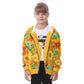 Kid's Sunflower Garden Heavy Fleece Zip Up Hoodie