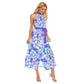 Women's Beach Vibes Wrap Hem Belted Halter Dress