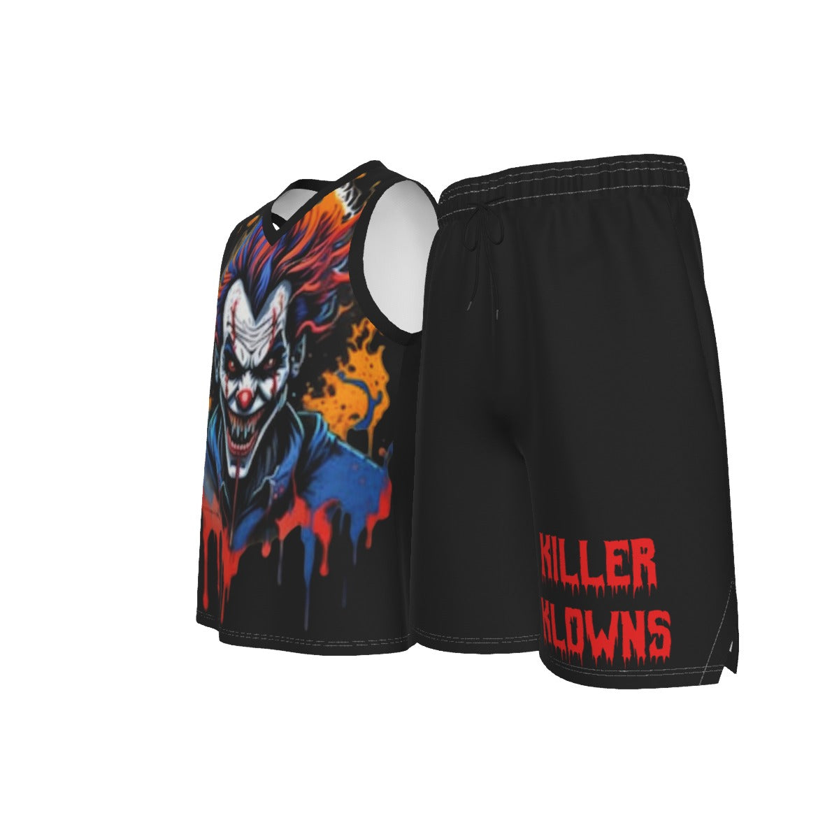 Killer Klowns Men's V Neck Basketball Suit