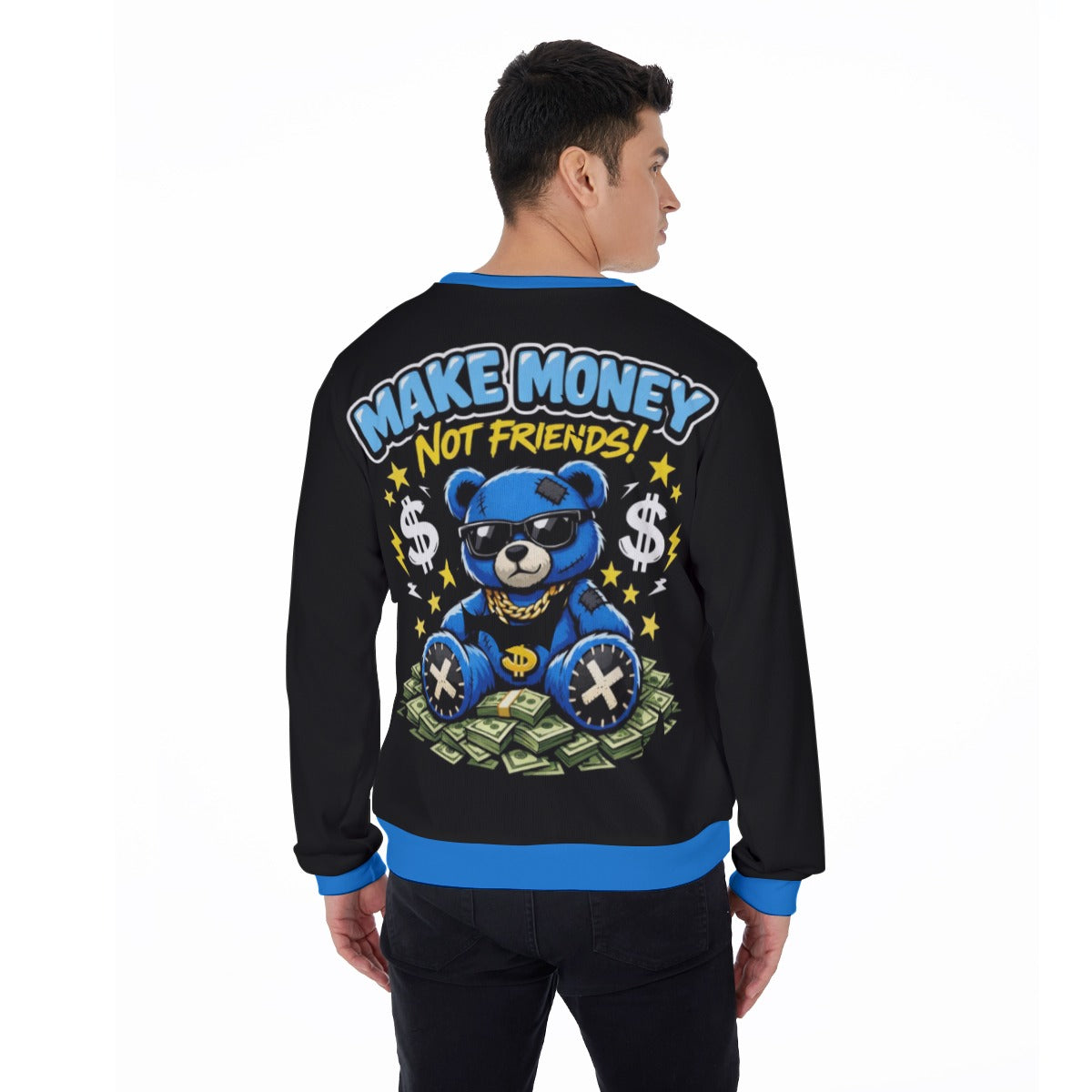 Men's Make Money Not Friends Thicken Sweater