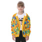 Kid's Sunflower Garden Heavy Fleece Zip Up Hoodie
